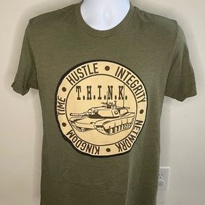 Great quality Black Owned Brand! Army Green Medium T Shirt great condition!